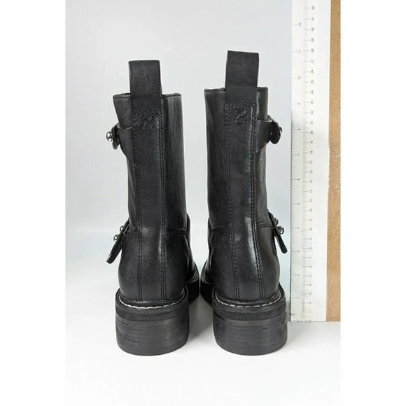 Rag & Bone Women's RB Moto Studded Pull On Boots Black Size 6.5 (MSRP $595) - Picture 7 of 10